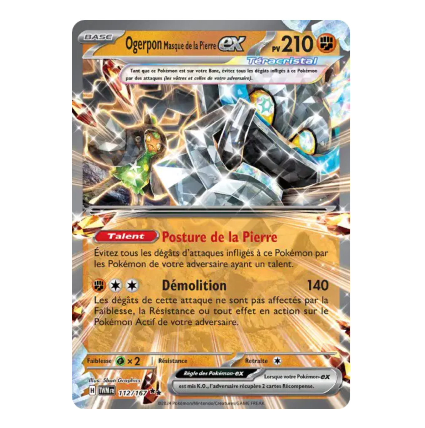 Ogerpon Ex - 112/167 - Mascarade Crépusculaire - (EV06) - Français