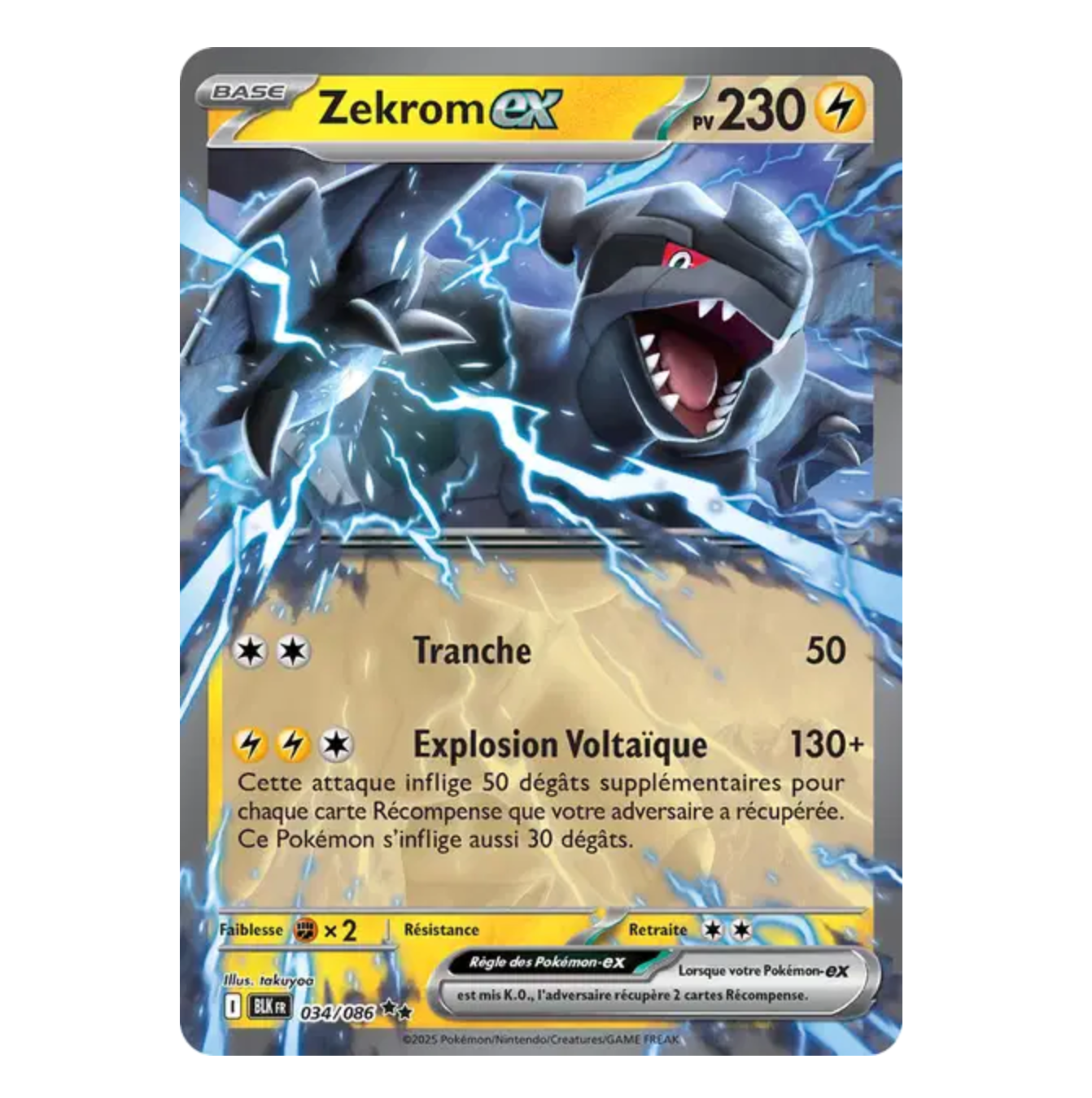 Zekrom Ex - 034/086 - Foudre Noire - (EV10.5) - Français