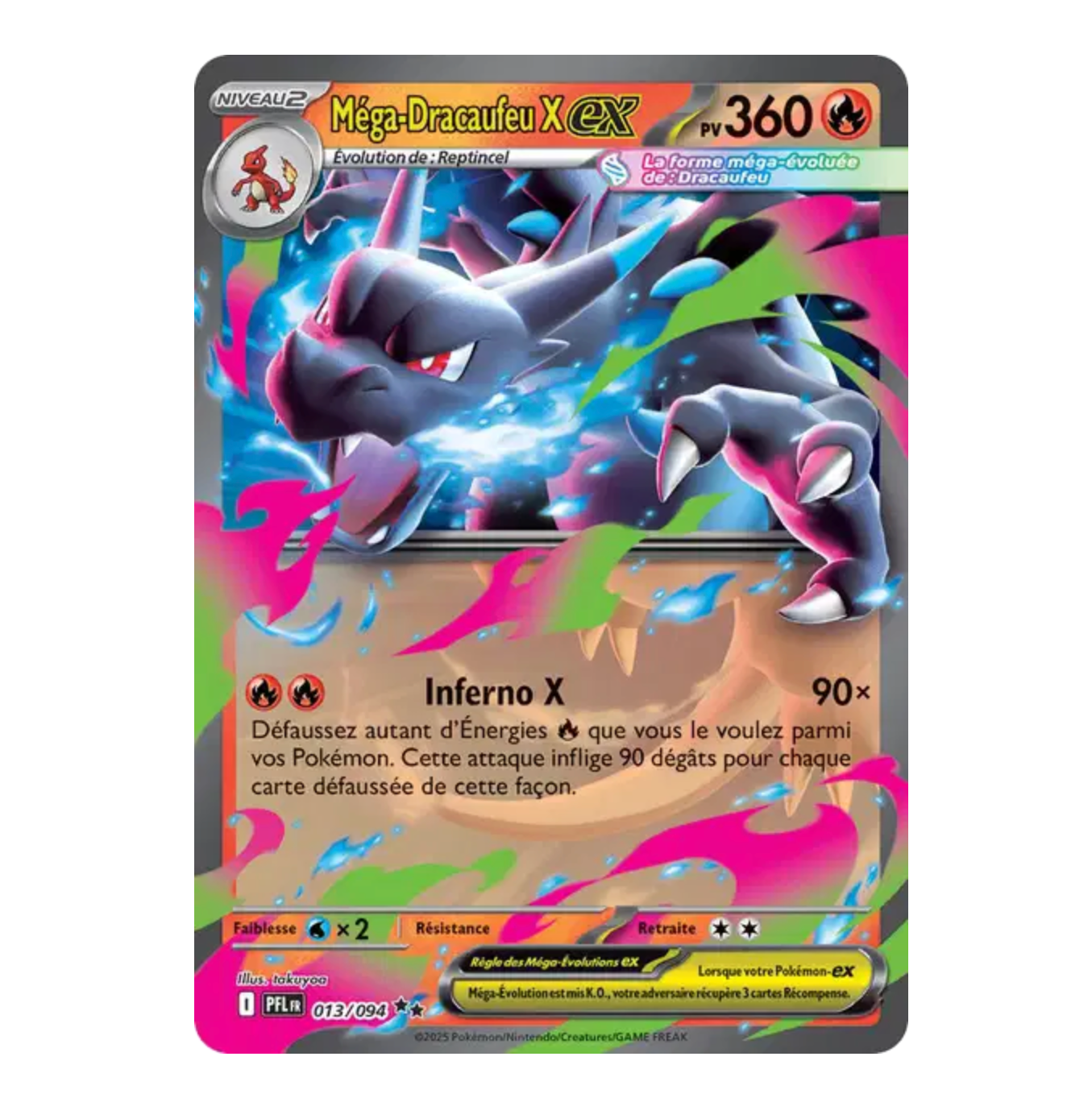 Méga-Dracaufeu X Ex - 013/094 - Flammes Fantasmagoriques - (ME02) - Français