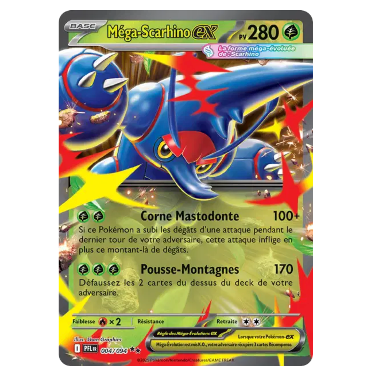 Méga-Scarhino Ex - 004/094 - Flammes Fantasmagoriques - (ME02) - Français